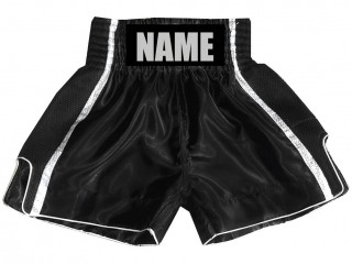 Shorts Boxe Anglaise Personnalisé pour Enfants : KNBSHKID-027-Noir